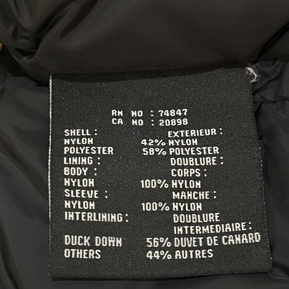 Marc New York Jacket Mens Medium Black Duck Down Puffer Coat Zip Reflective Warm - Picture 10 of 11